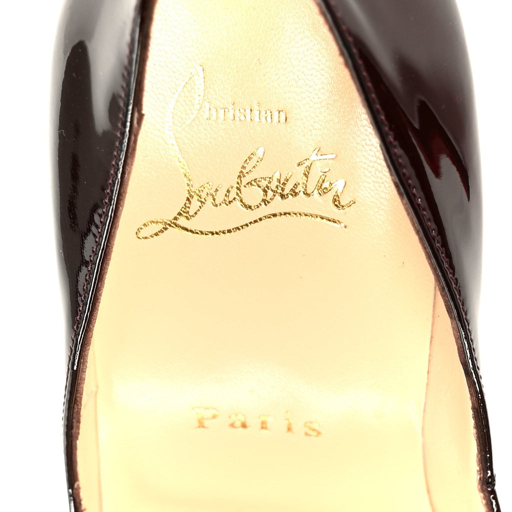 Christian Louboutin Patent Particule 100 Women's Pumps Plum