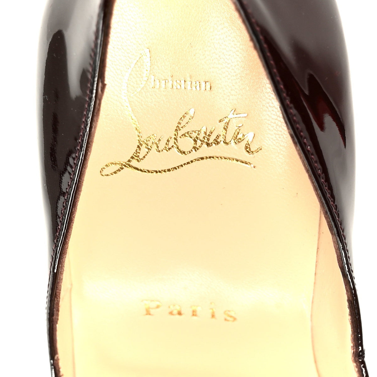 Christian Louboutin Patent Particule 100 Women's Pumps Plum