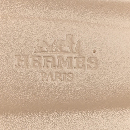 Hermes Box Calfskin Oran Women's Sandals Camel