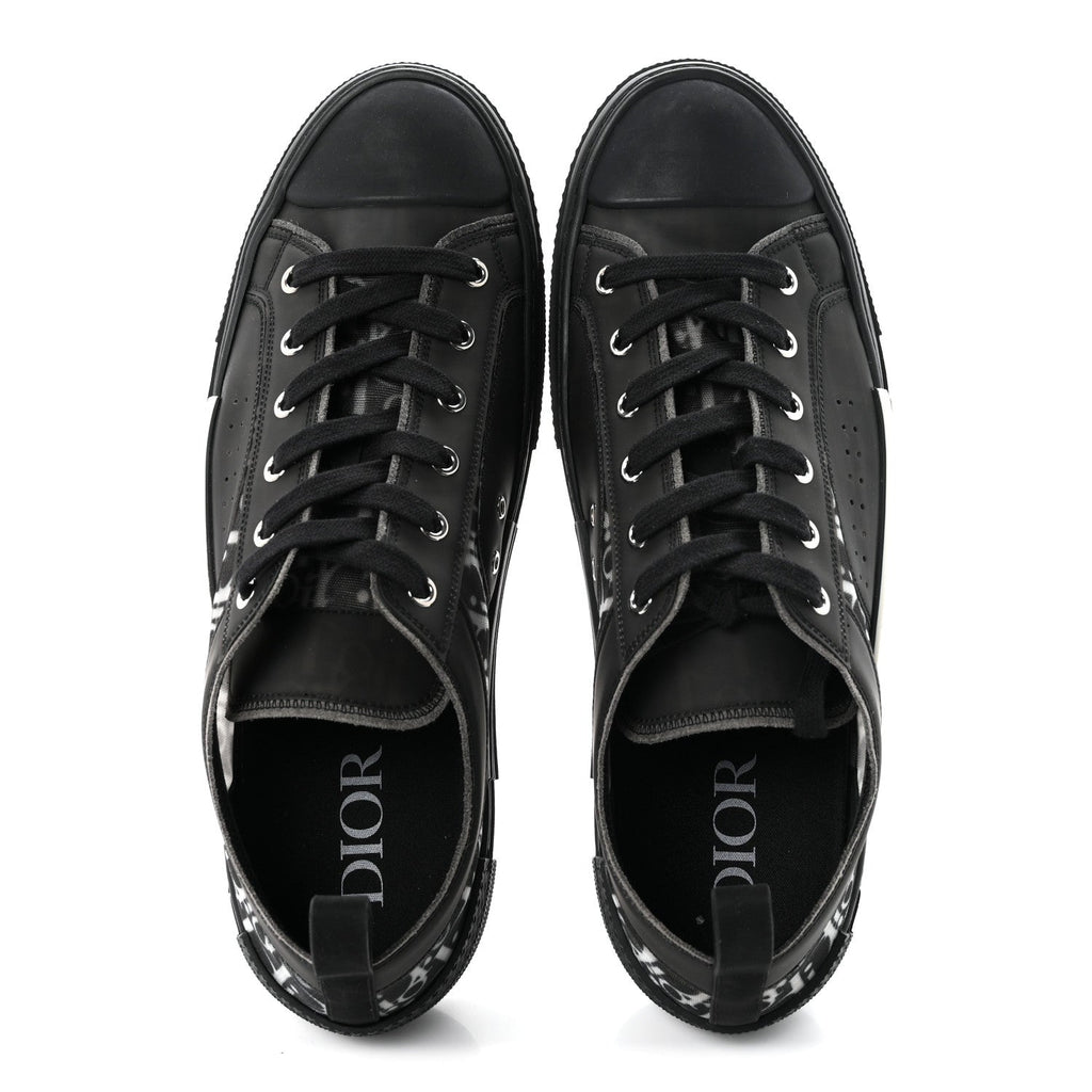 Christian Dior Technical Canvas Oblique Men's B23 Low Top Sneakers 45 Black