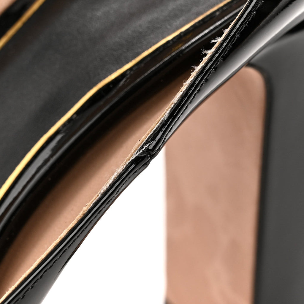 Valentino Garavani Patent Women's Tan-Go 155mm Platform Pumps 41 Black