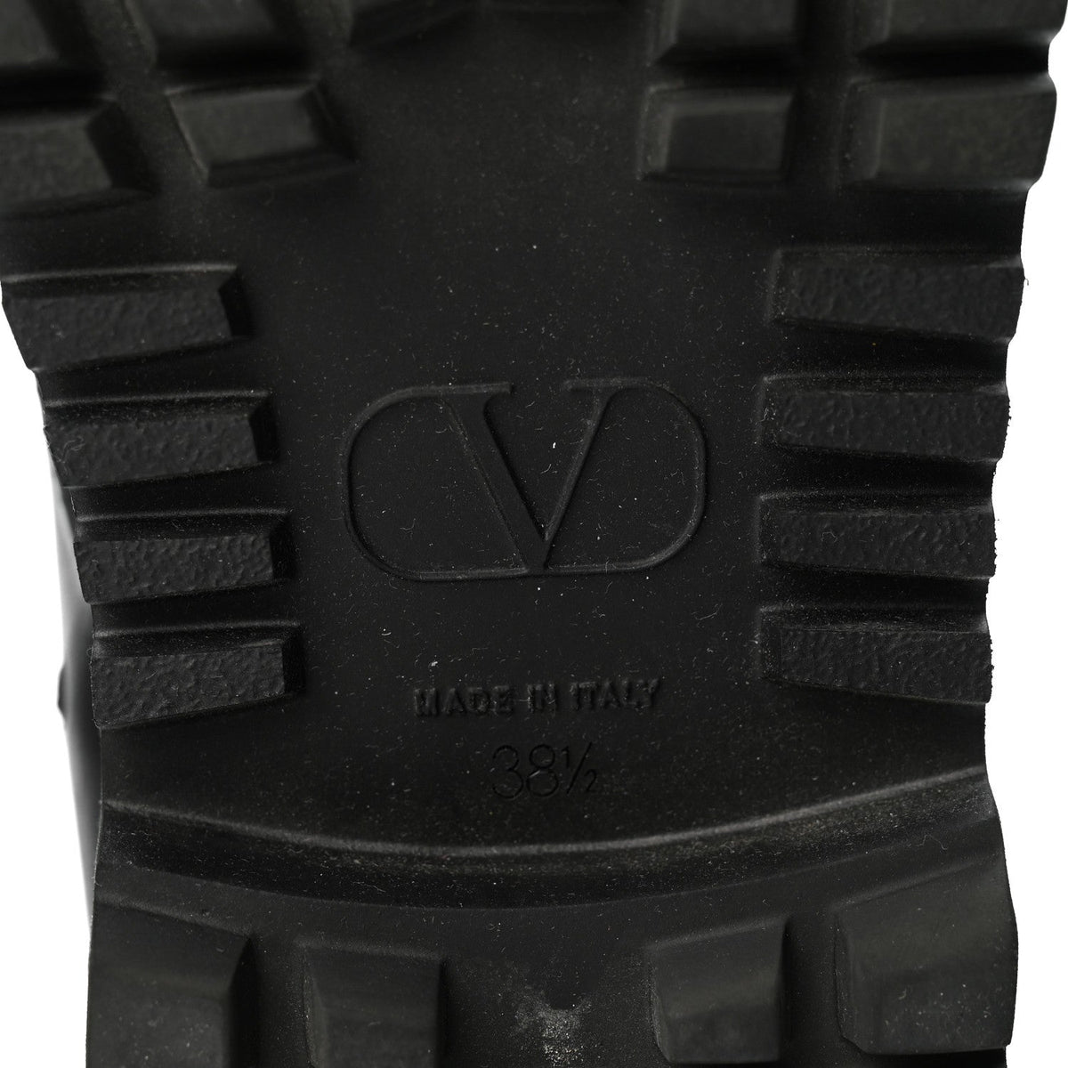 Valentino Garavani Calfskin VLOGO Women's Combat Boots 38.5 Black