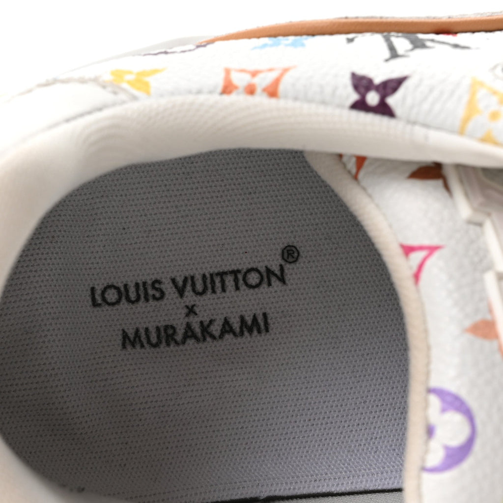 Louis Vuitton Calfskin Monogram Women's LV Trainer Sneakers 39 White