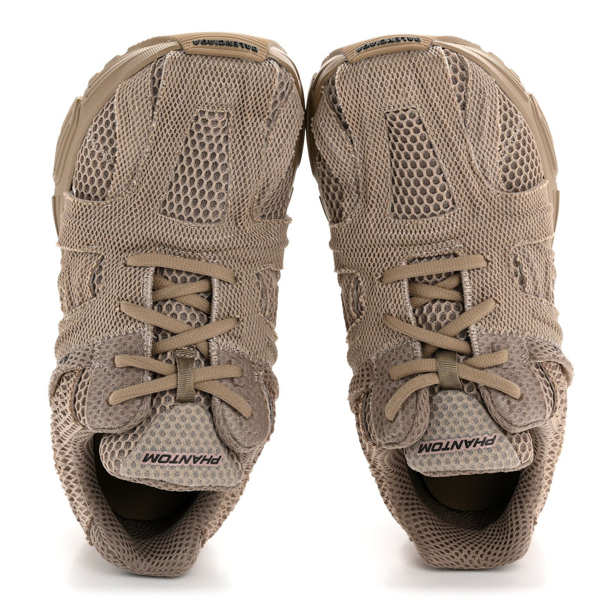 Balenciaga Fabric Mesh Women's Phantom Sneakers 37 Dark Beige