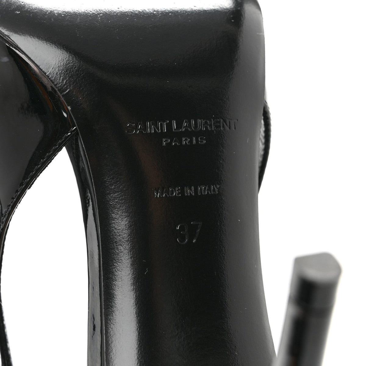Saint Laurent Patent Women's Grupy Avenue 95 Slingback Pumps 37 Black