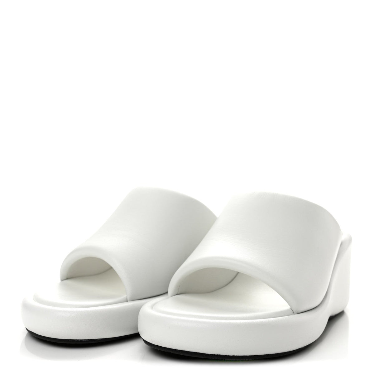 Balenciaga Smooth Nappa Women's Rise Wedge Sandals 37 White Black