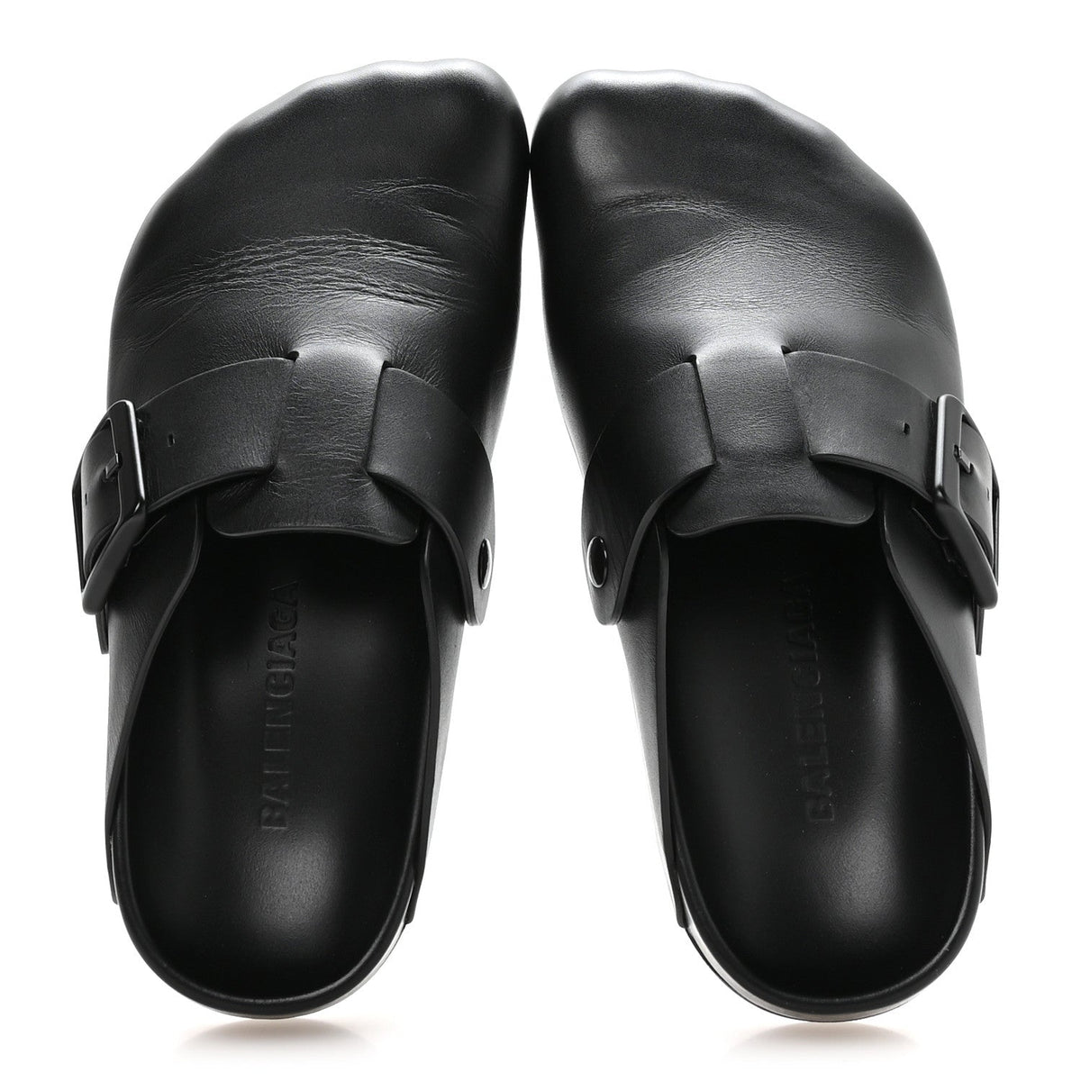 Balenciaga Matte Calfskin Sunday Women's Mules 38 Black