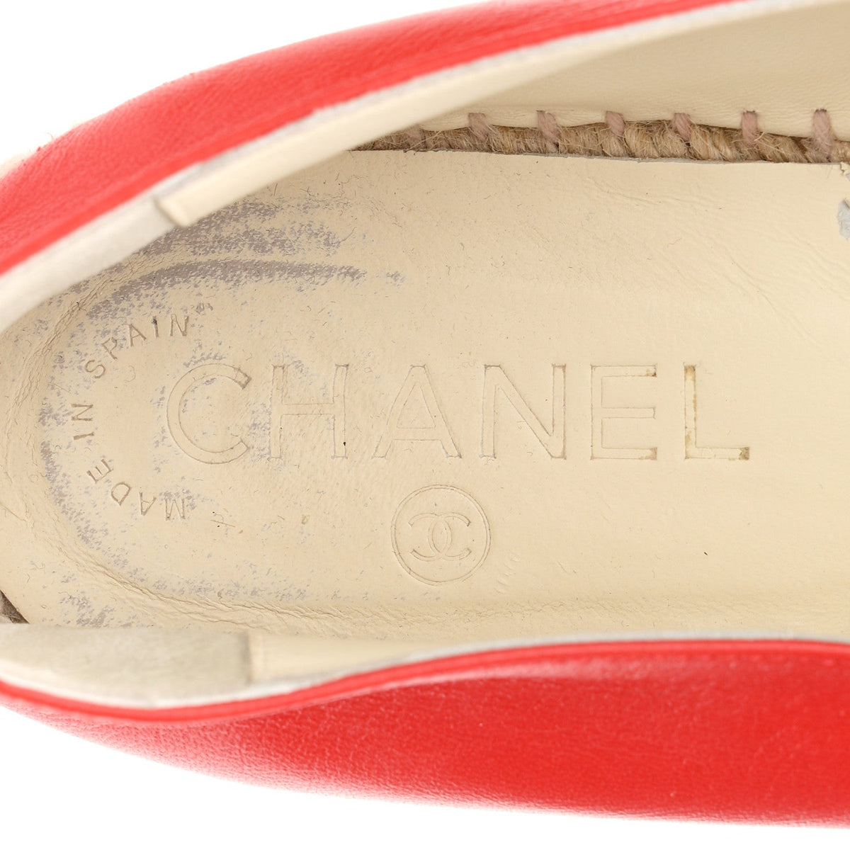 Chanel Lambskin CC Women's Espadrilles 41 Red