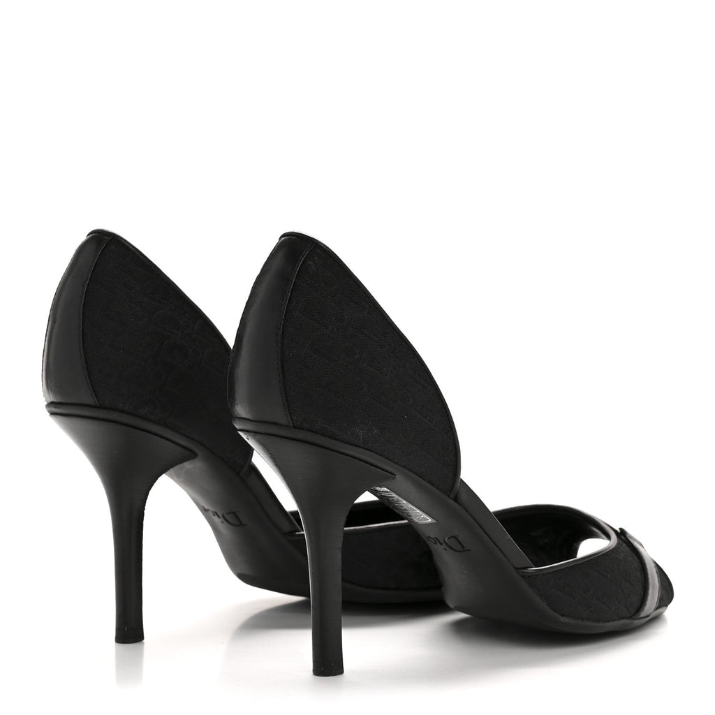Christian Dior Canvas Monogram Women's Sandals 37.5 Black