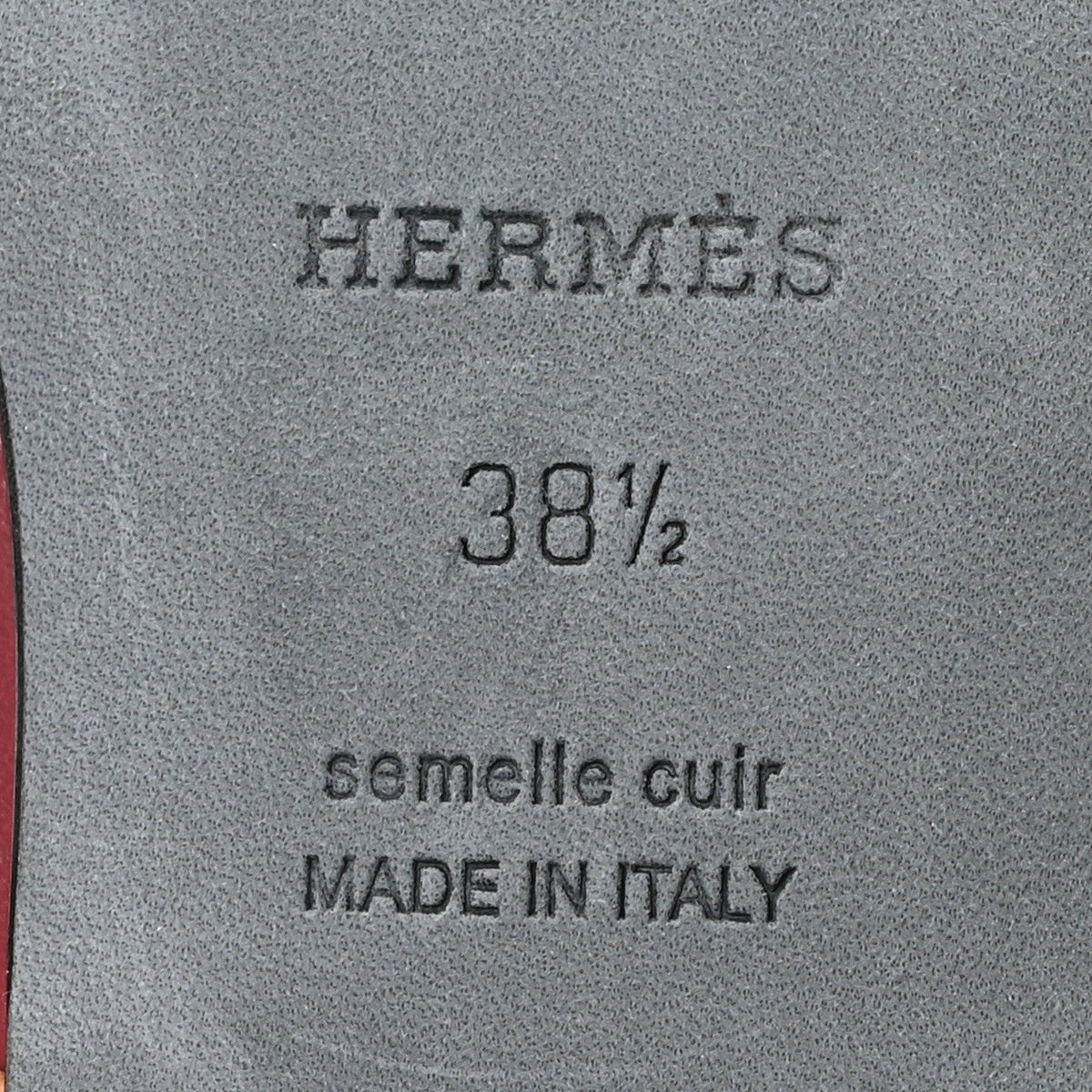 Hermes Nappa Women's Jolly Ballet Flats 38.5 Rouge H Naturel
