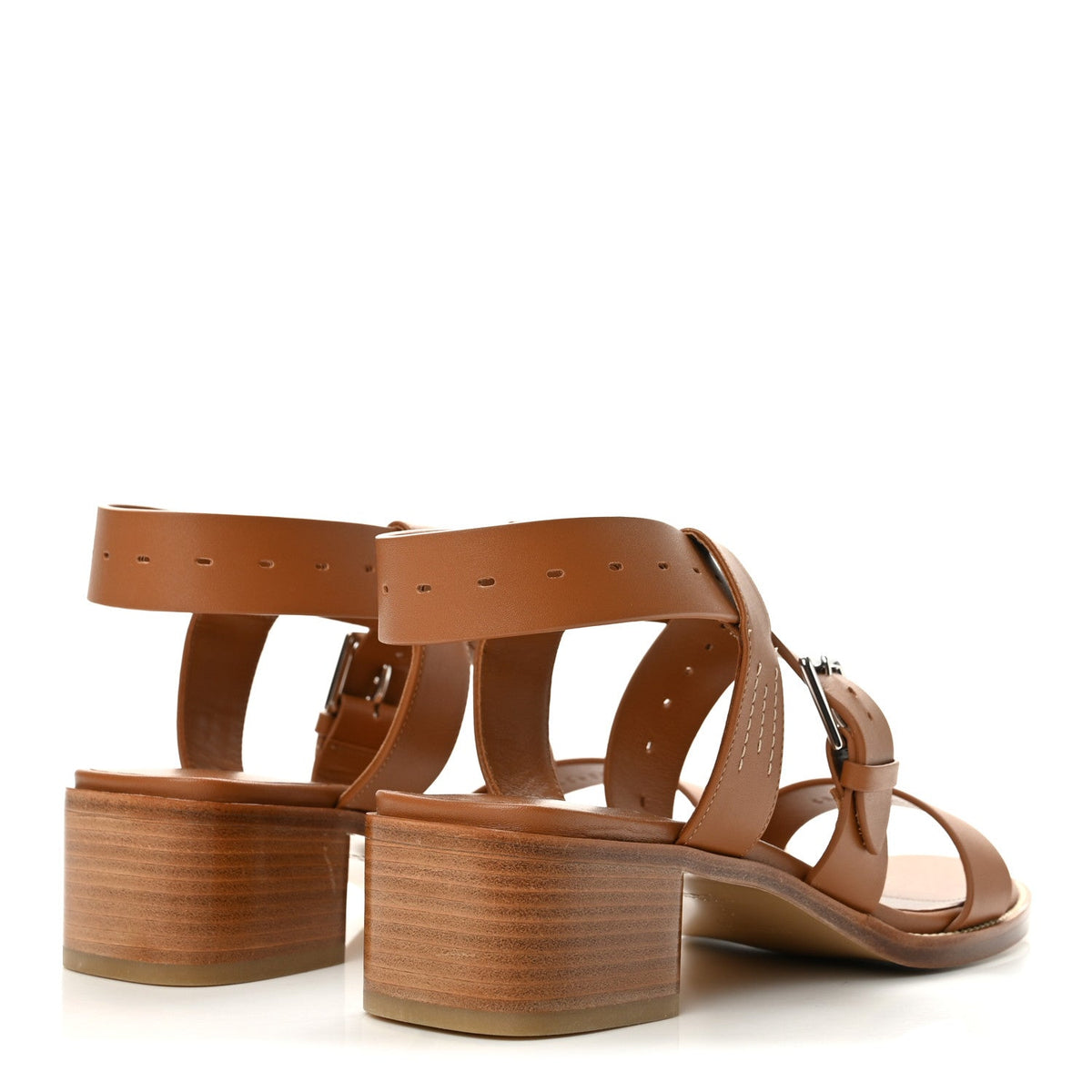 Hermes Calfskin Milly 40 Women's Sandals Naturel