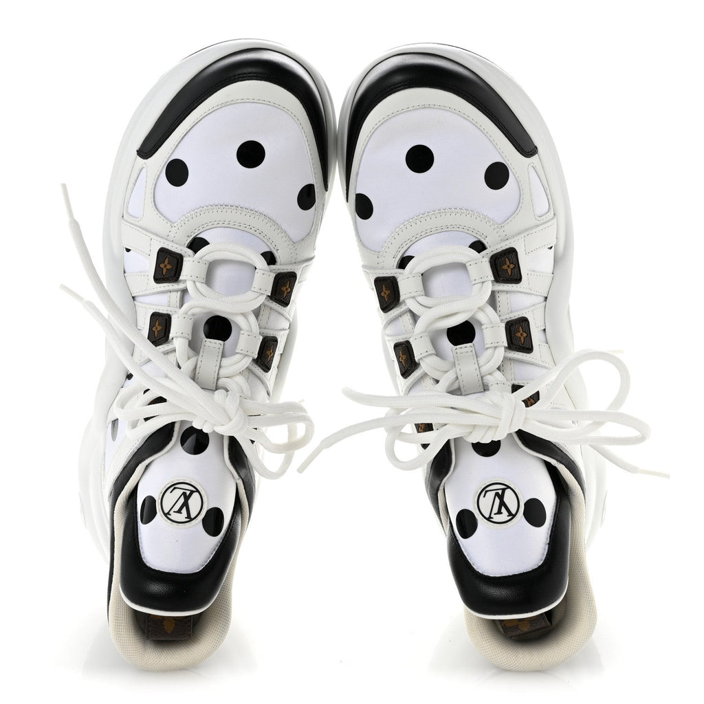 Louis Vuitton Calfskin Satin Women's LV Archlight Sneakers 39.5 White