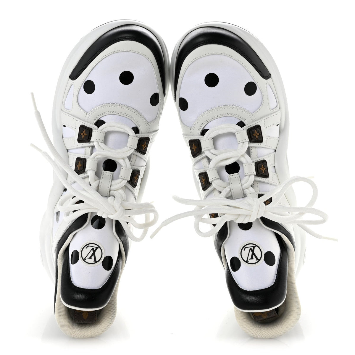 Louis Vuitton Calfskin Satin Women's LV Archlight Sneakers 39.5 White