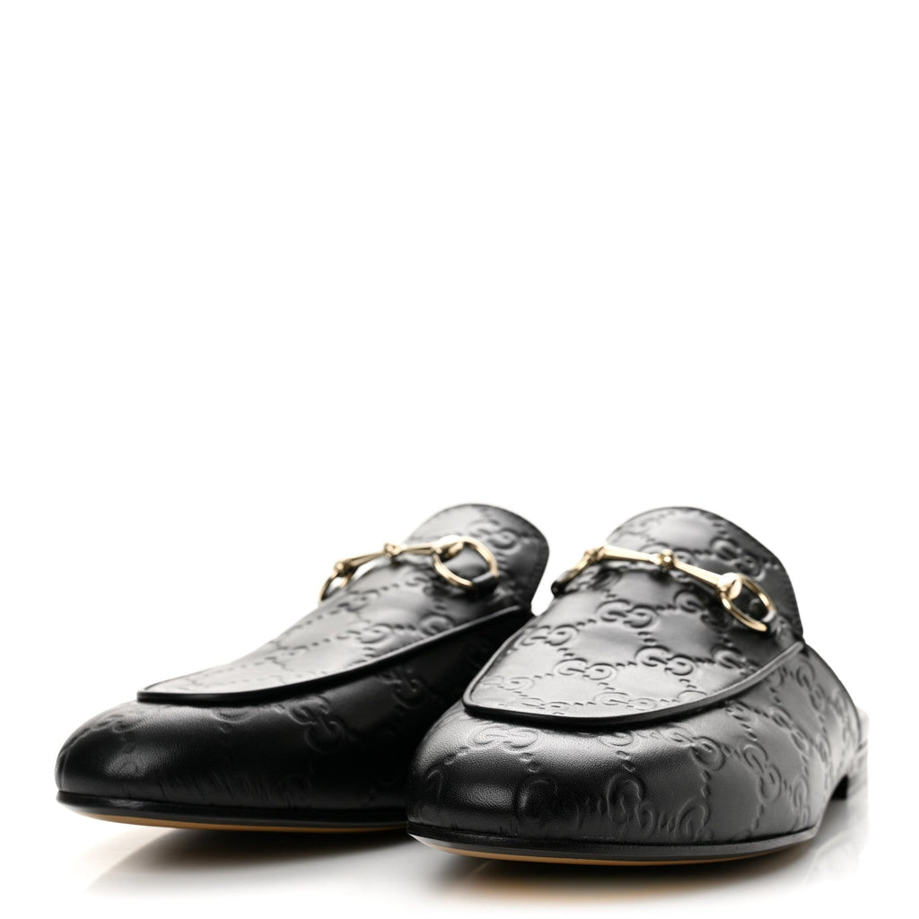 Gucci Guccissima Calfskin Women's Princetown Slippers 38 Black