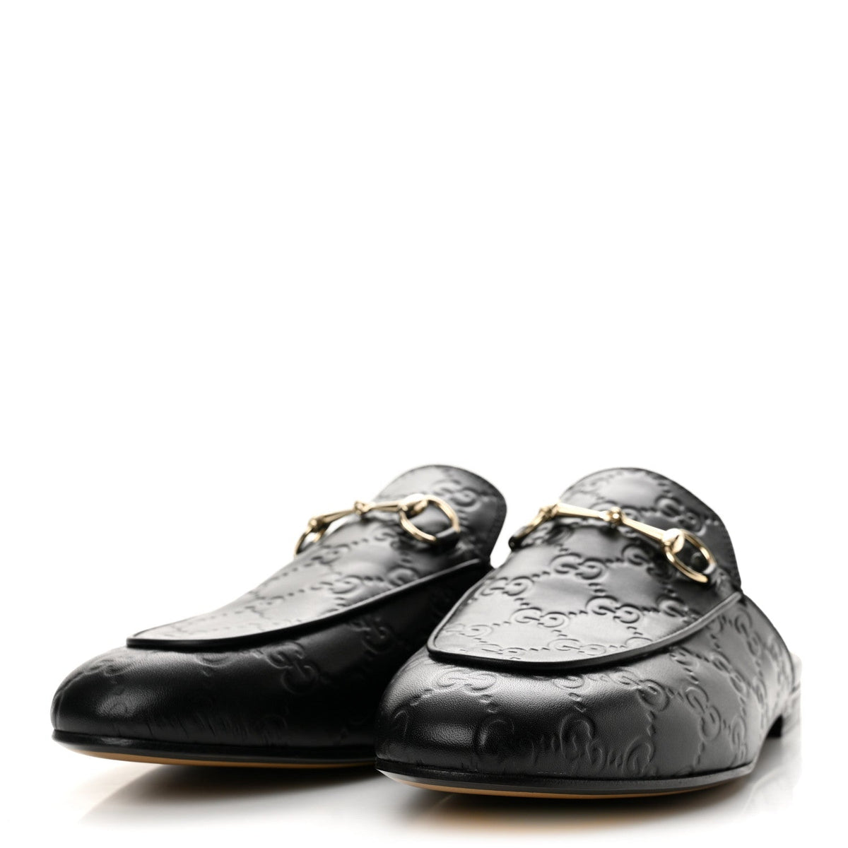Gucci Guccissima Calfskin Women's Princetown Slippers 38 Black