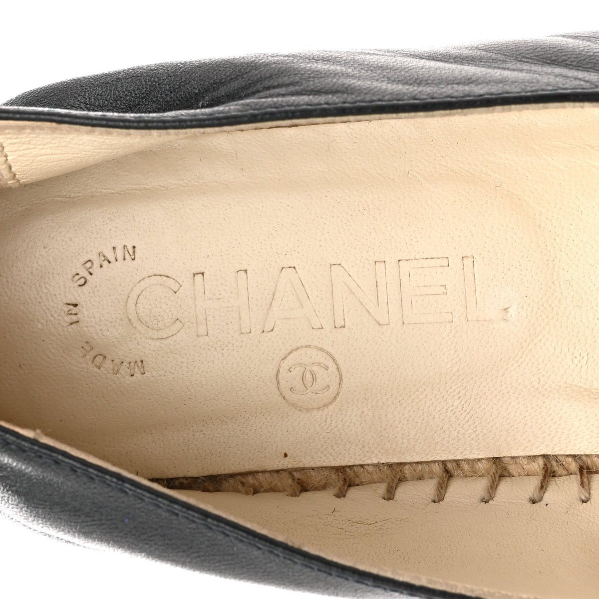 Chanel Lambskin Women's CC Espadrilles 38 Dark Navy