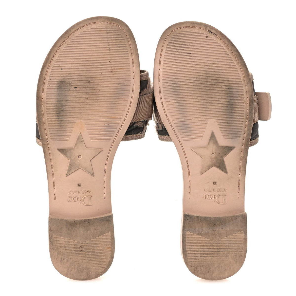 Christian Dior Nylon Women's Dio(r)evolution Slide Sandals 39 Nude