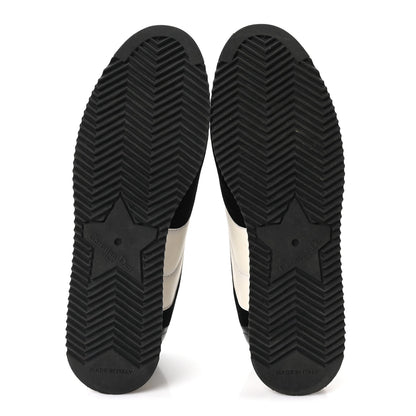 Christian Dior Velvet Calfskin Women's Diorun Sneakers 37.5 Black Off White