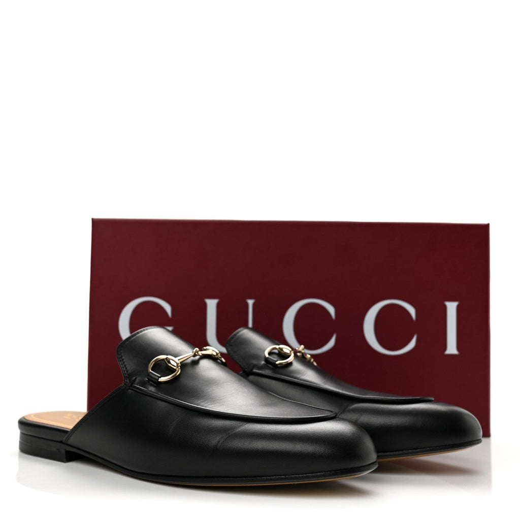 Gucci Calfskin Women's Princetown Slippers 39 Black