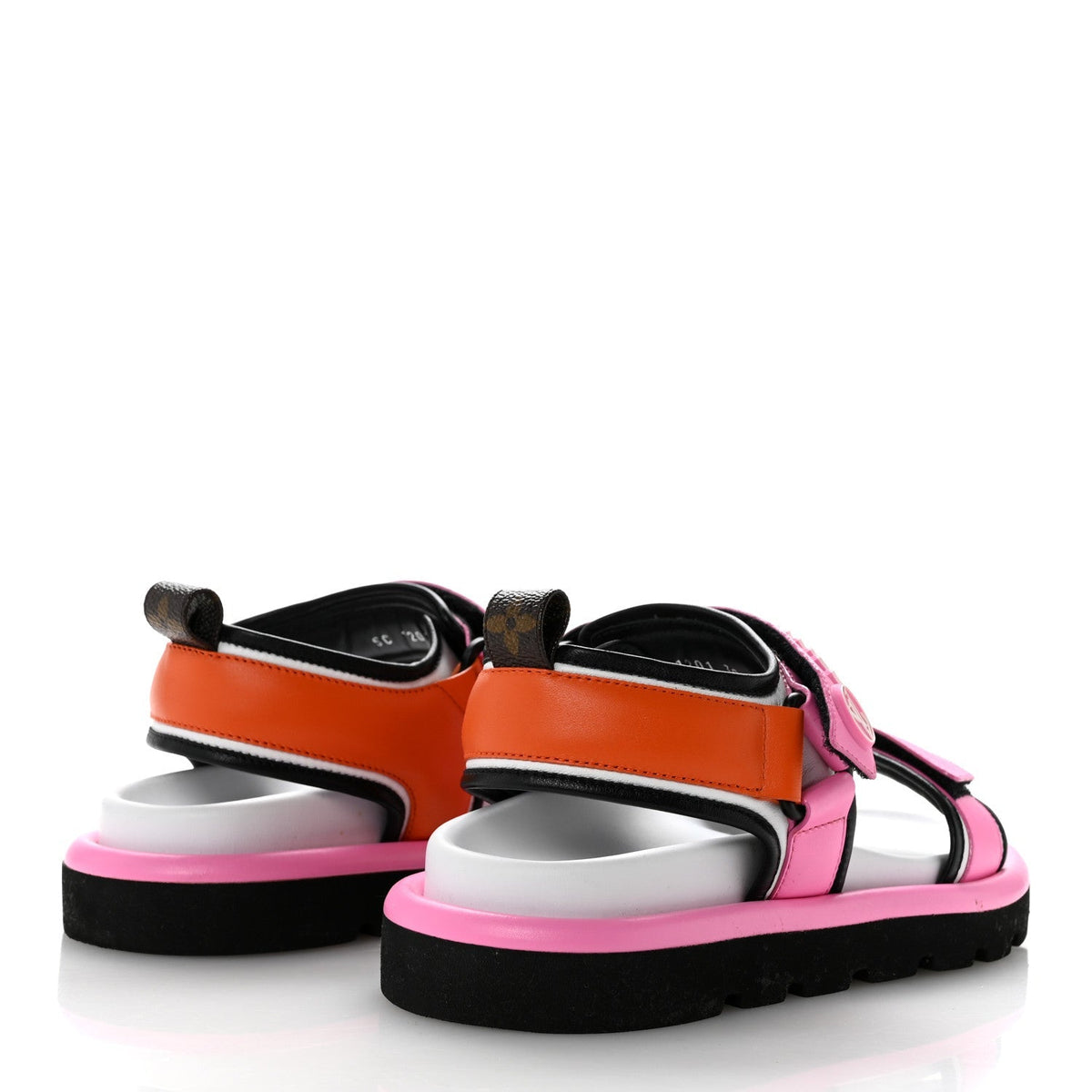 Louis Vuitton Calfskin Women's Pool Pillow Comfort Flat Sandals 38 Rose Pop Pink