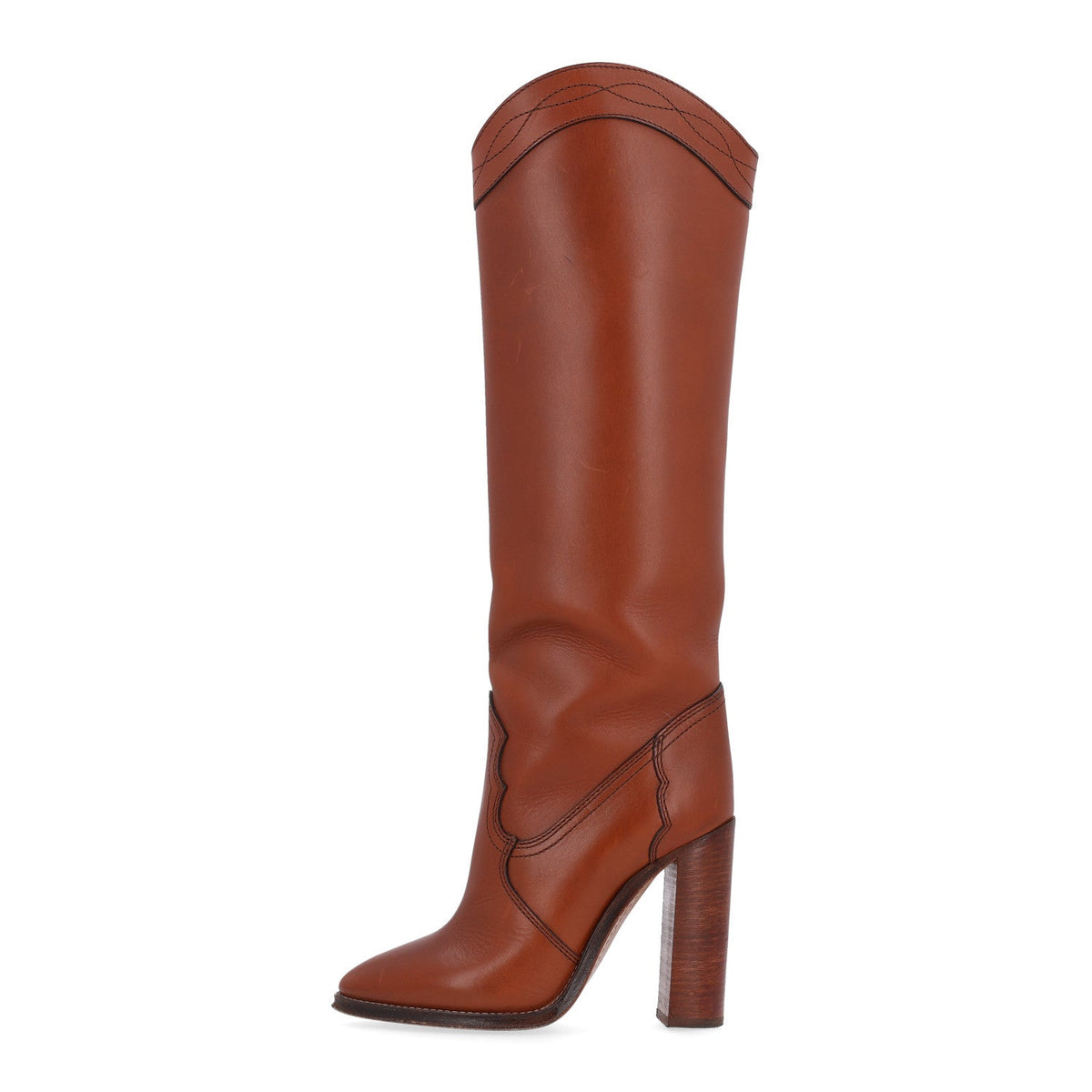 Kate Western Knee High Boots New Papaya