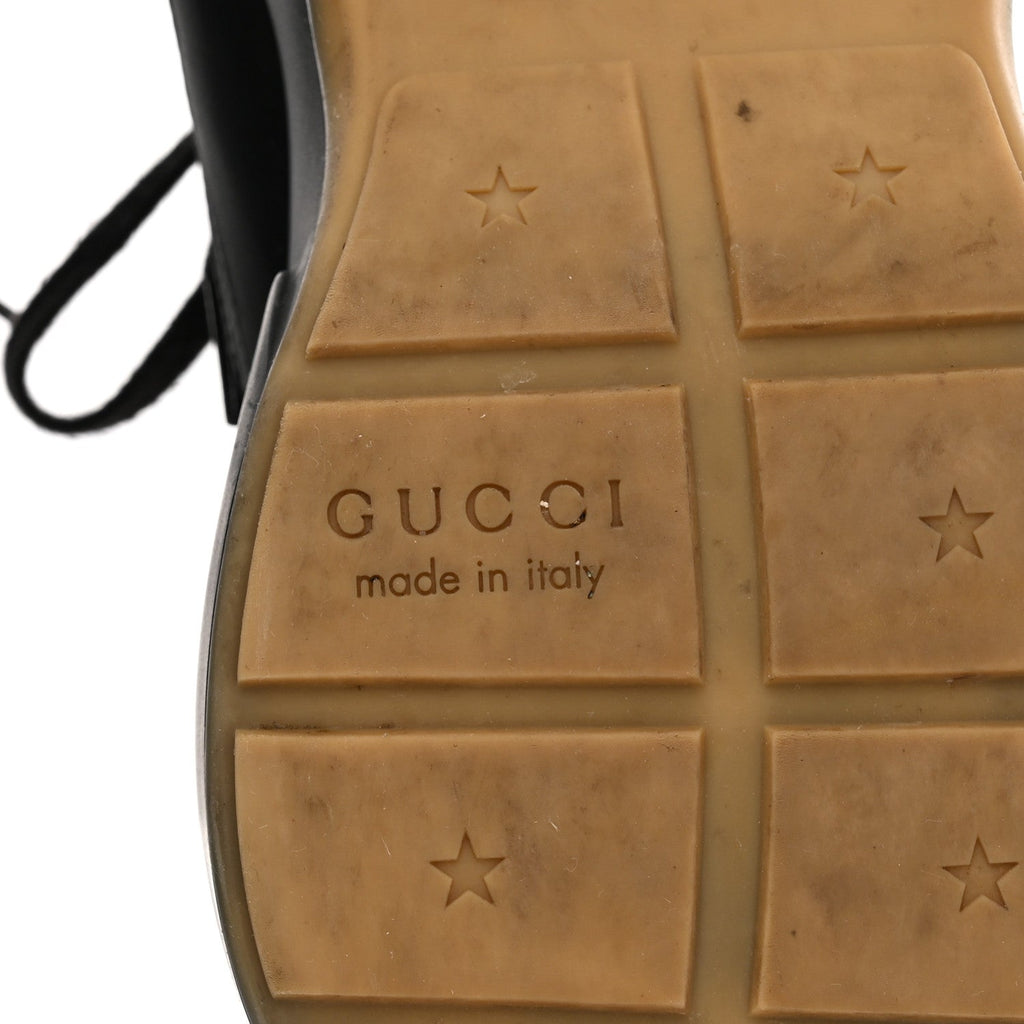 Gucci Calfskin Men's Rhyton SEGA Logo Sneakers 9 Black