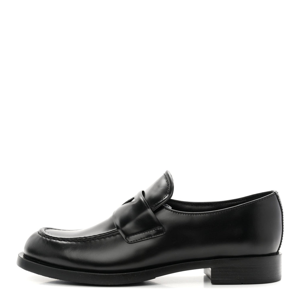 Prada Spazzolato Women's Loafers 40.5 Black