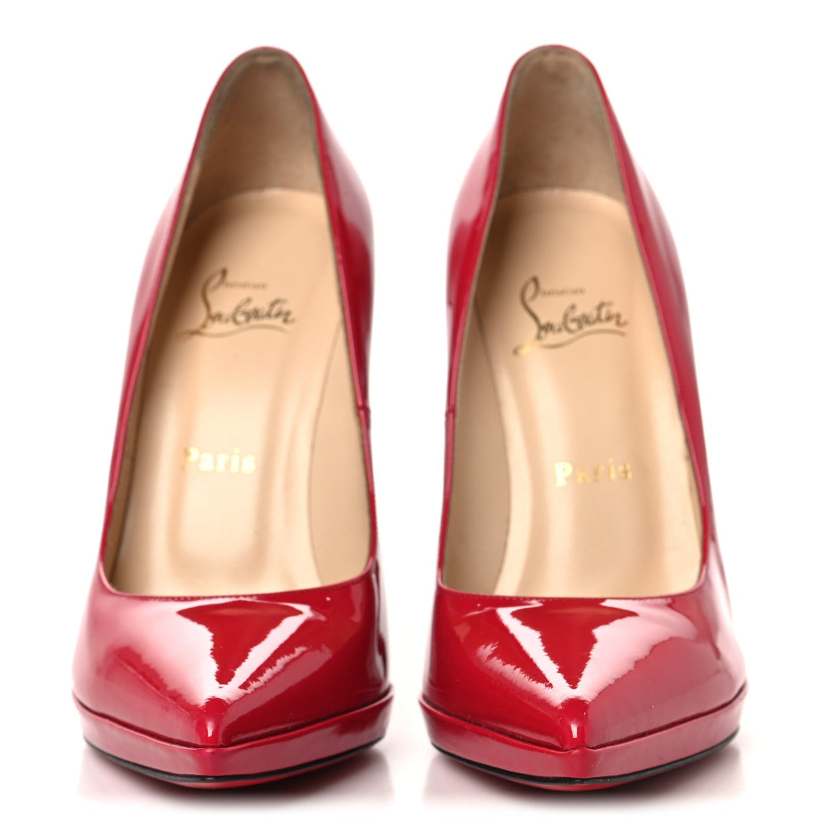 Christian Louboutin Patent Women's Pigalle Plato 120 Pumps 38.5 Hot Pink