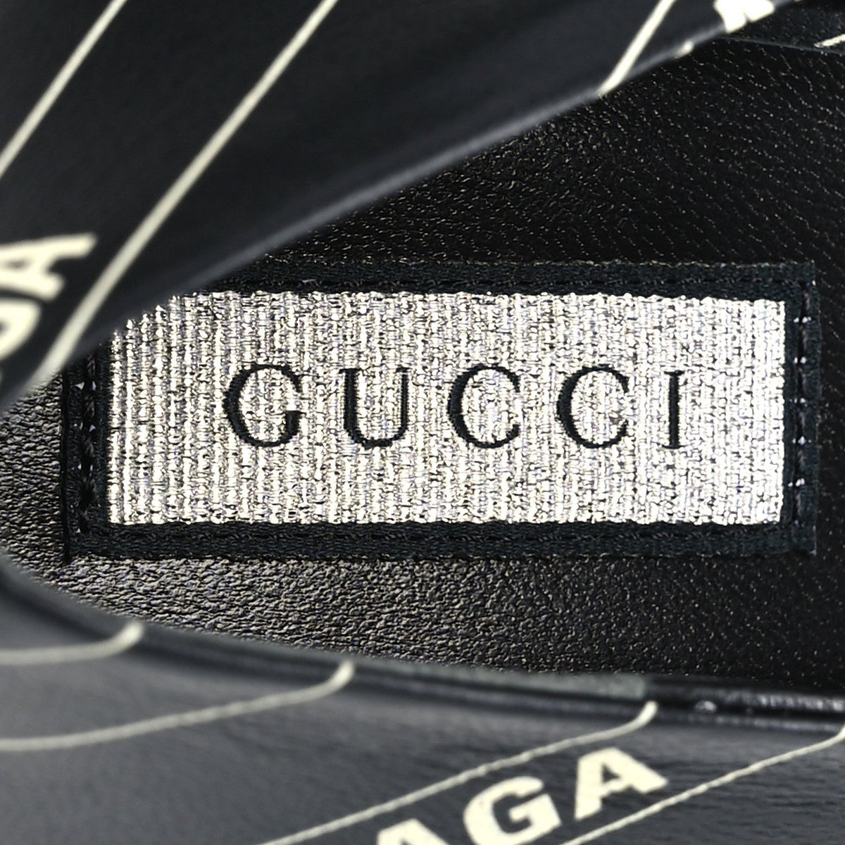 Balenciaga X Gucci Calfskin Women's Logo Knife 80mm Pumps 37.5 Black