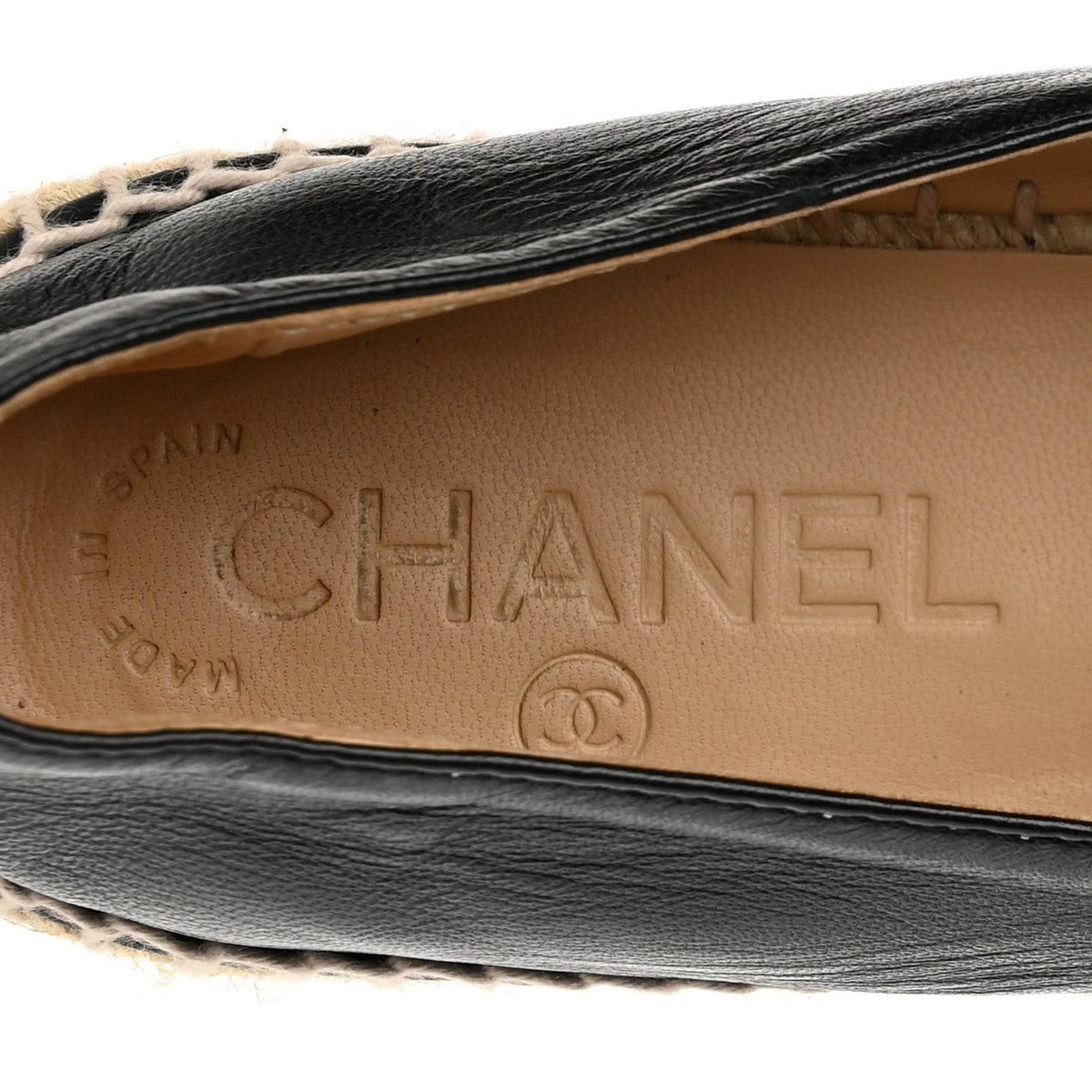 Chanel Lambskin Women's CC Espadrilles 36 Black