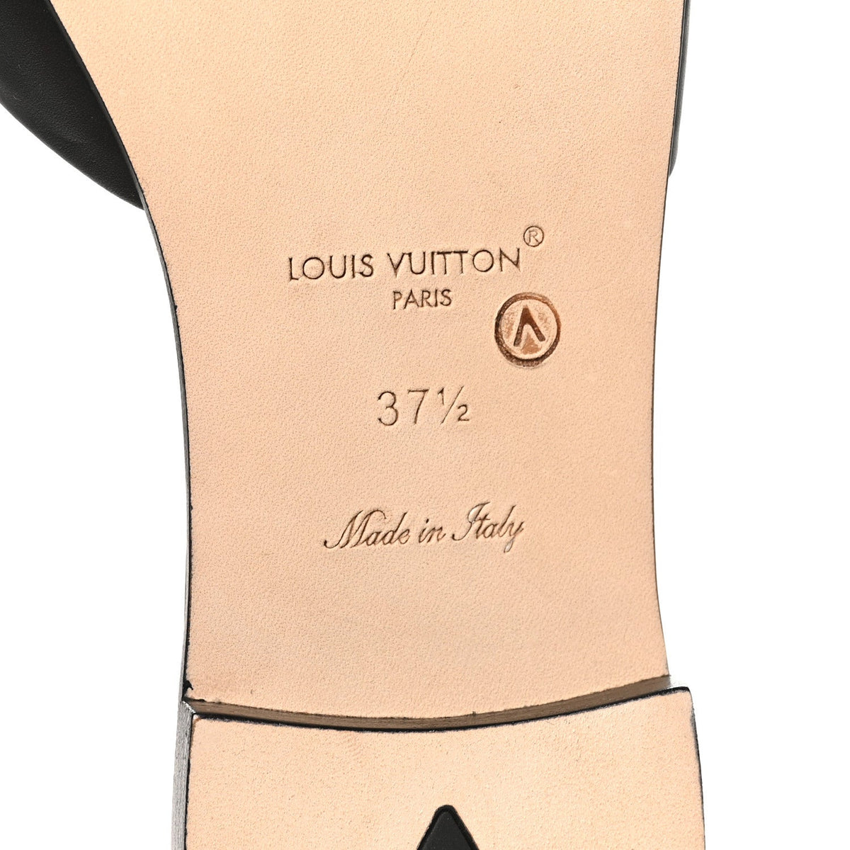 Louis Vuitton Calfskin Women's LV Mare Flat Mules 37.5 Black