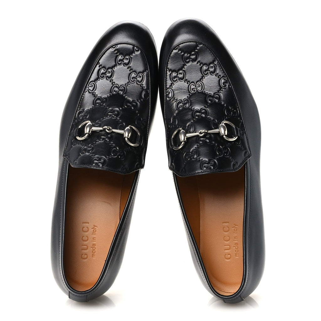 Gucci Guccissima Calfskin Men's Jordy Horsebit Loafers 9 Black