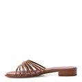 Goatskin Caged CC Slide Sandals Light Brown