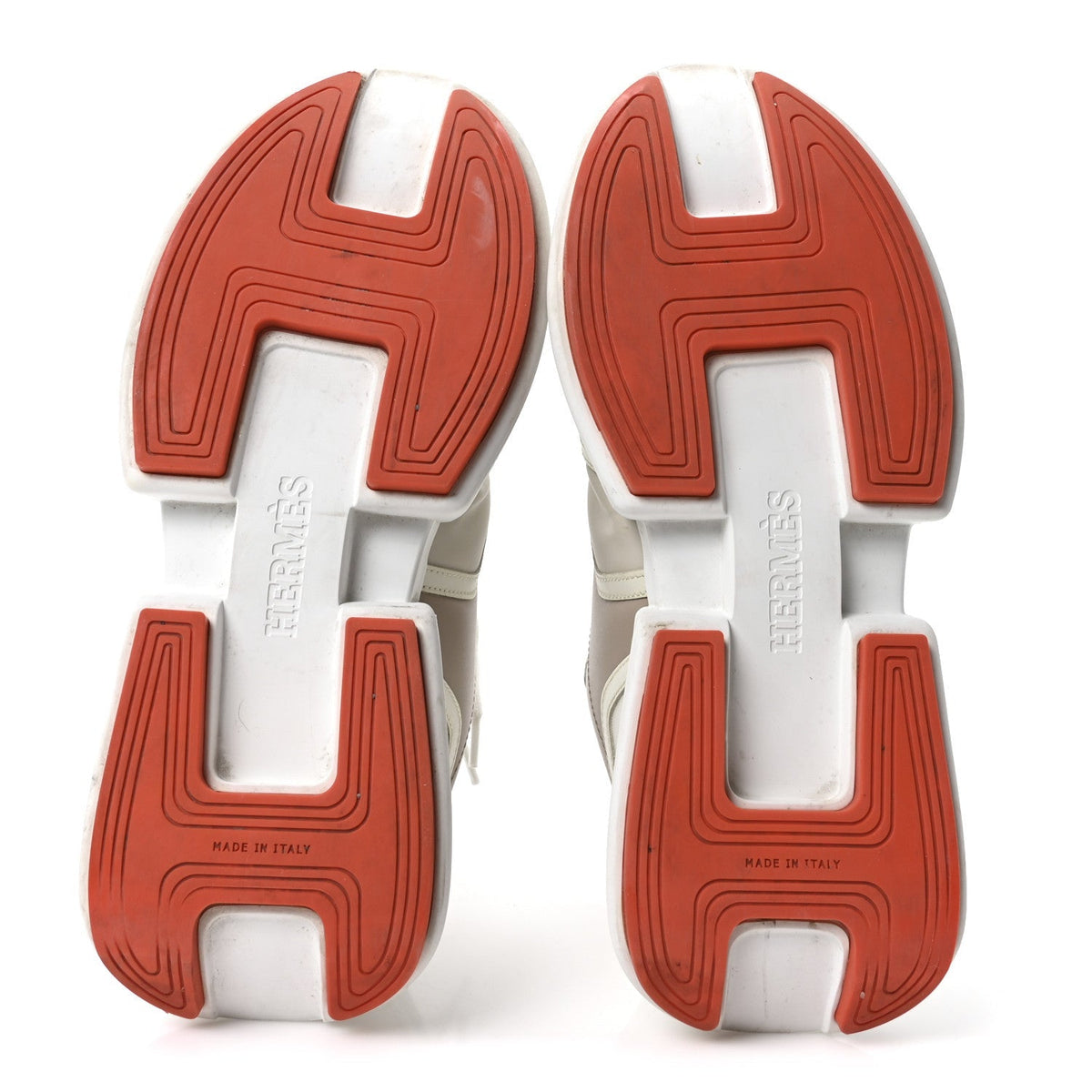 Hermes Calfskin Women's Giga Sneakers 37 Multicolor White