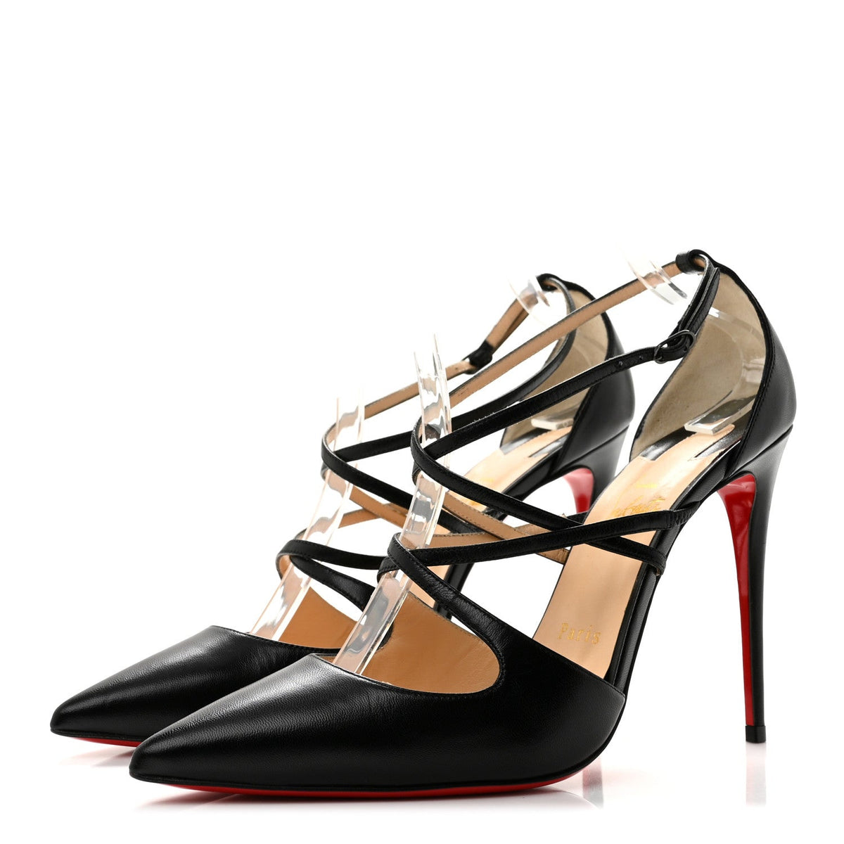 Christian Louboutin Patent Women's Crossfliketa 100 Pumps 39 Black