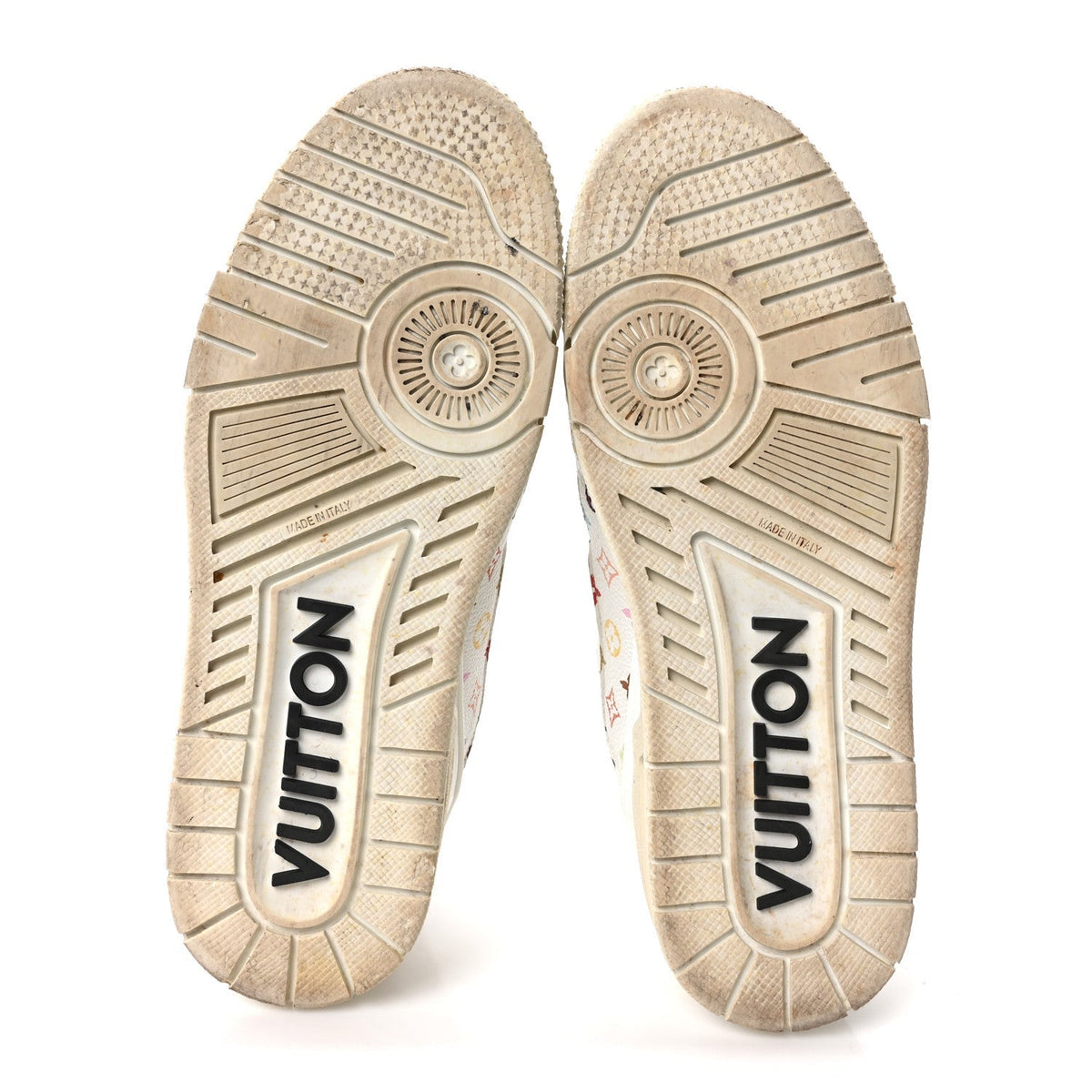 Louis Vuitton Calfskin Monogram Women's LV Trainer Sneakers 39 White