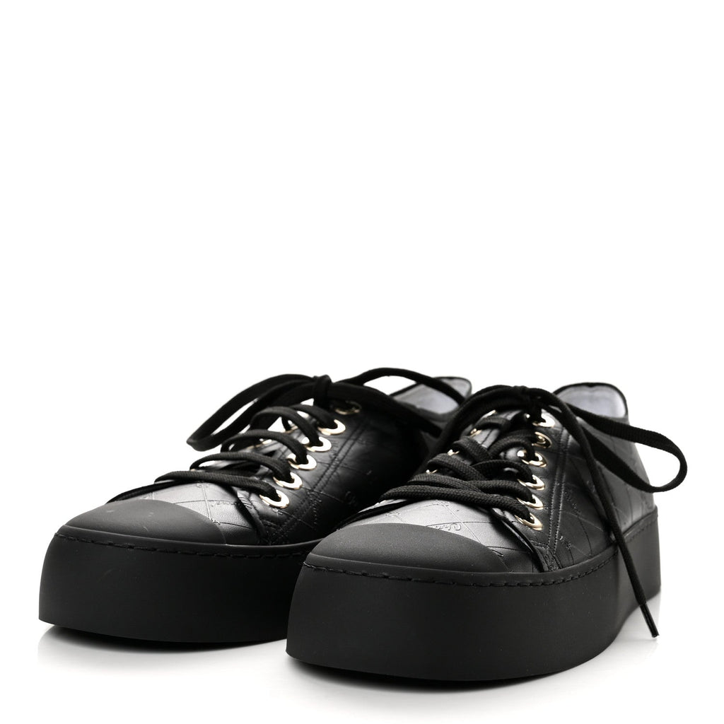 Chanel Lambskin Printed Logo Women's Shoes