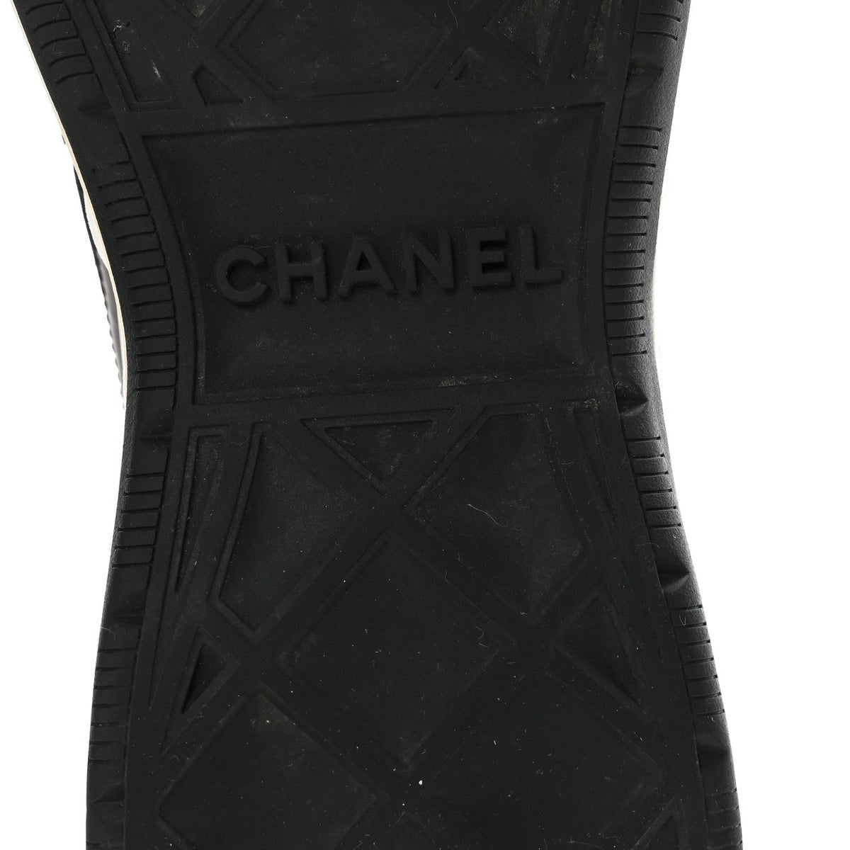 Chanel Velvet Calfskin Mixed Fibers Men's CC Sneakers 41 Black