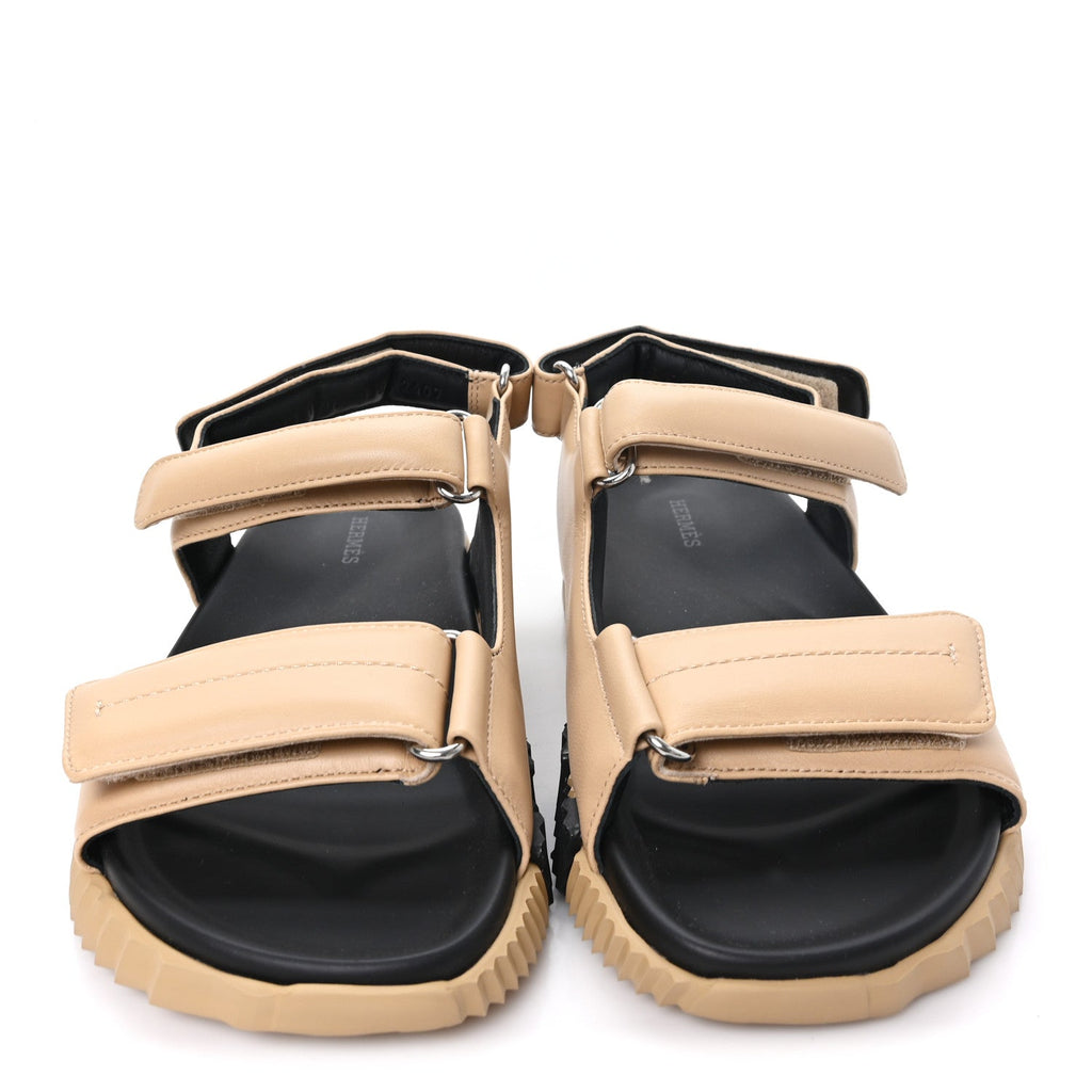Hermes Lambskin Women's Junior Sandals 38 Beige Albinos