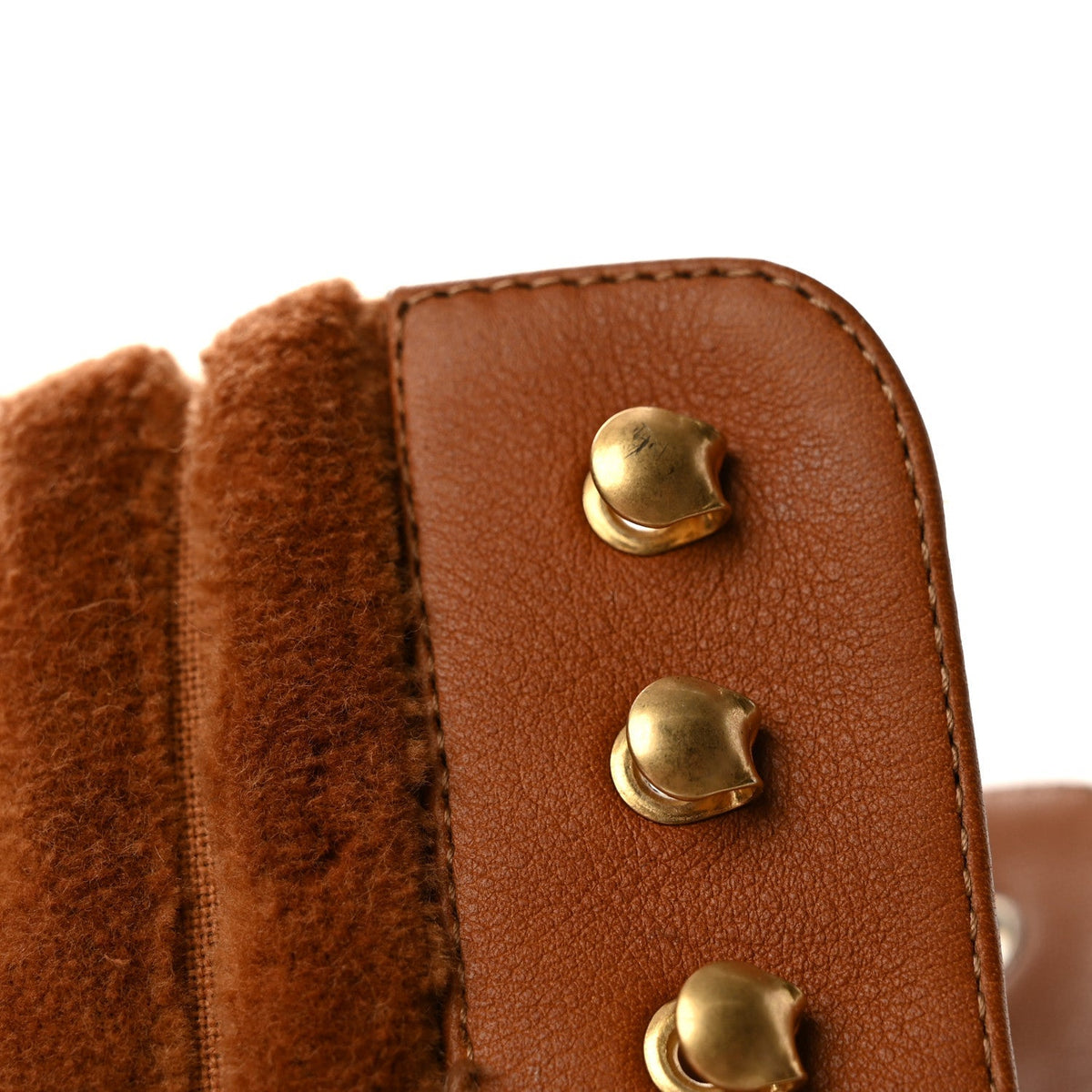 Christian Louboutin Suede Women's Studded Dakita Lug 70 Boots 36 Gold