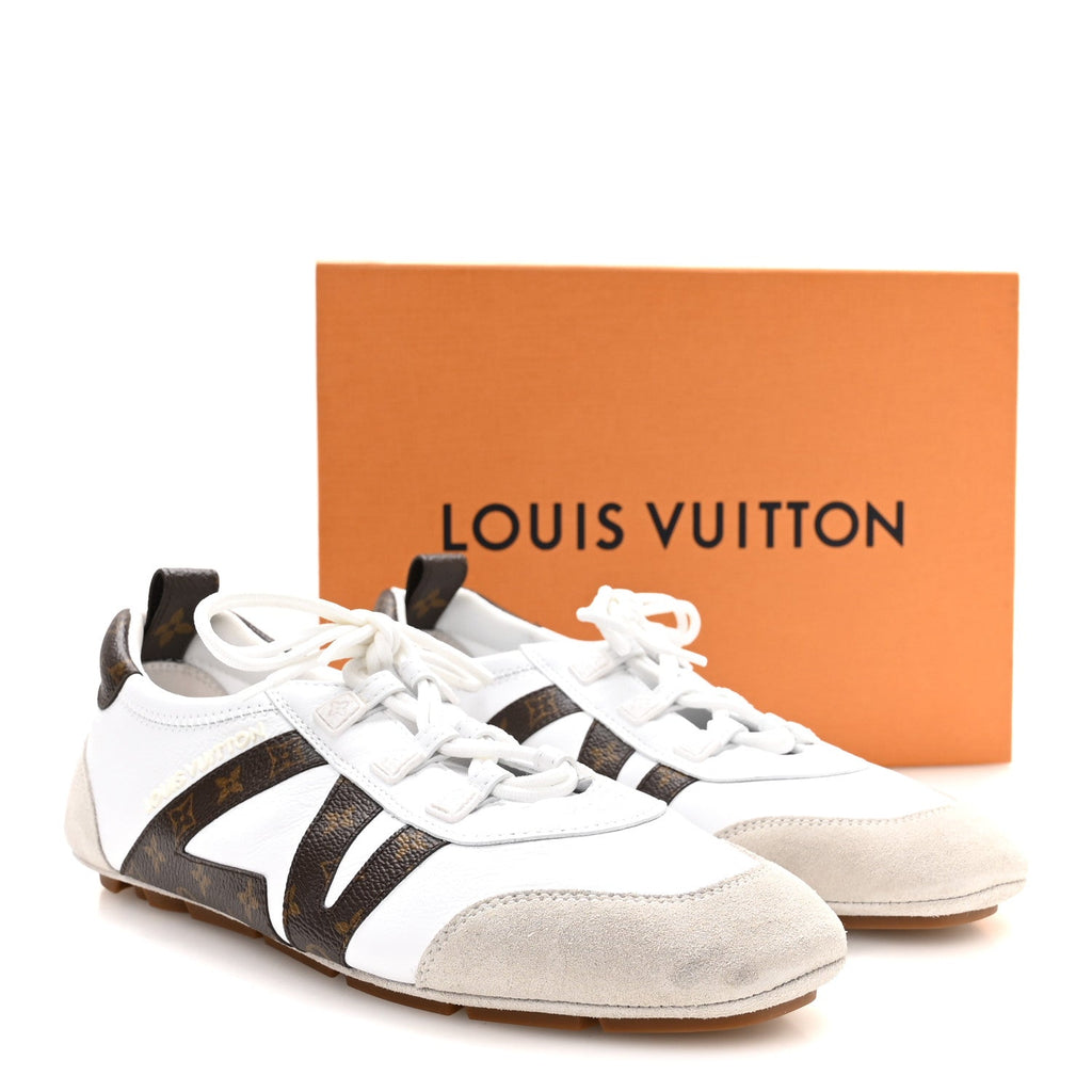 Louis Vuitton Monogram Calfskin Women's LV Sneakerina Sneakers 37 White