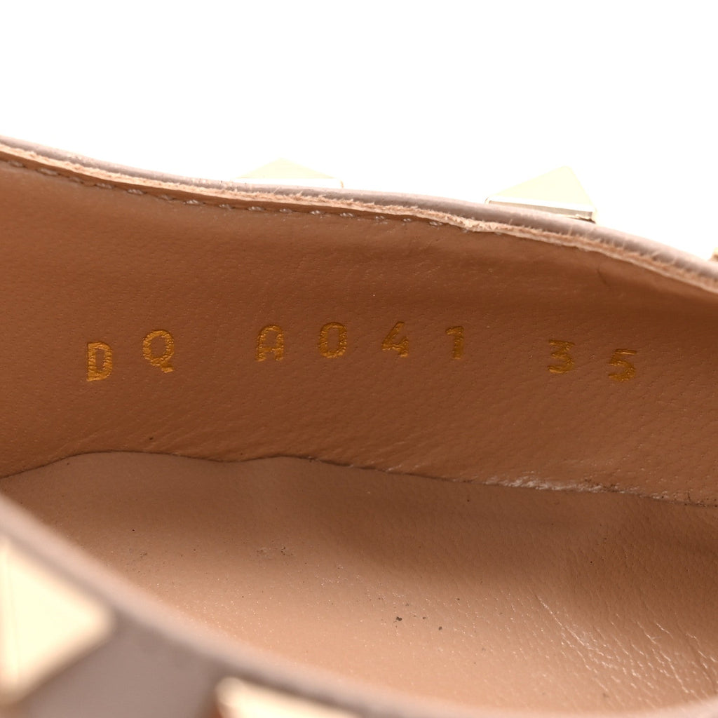 Valentino Garavani Nappa Women's Rockstud 100mm Pumps 35 Poudre