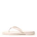 Goatskin CC Times Square Thong Sandals White