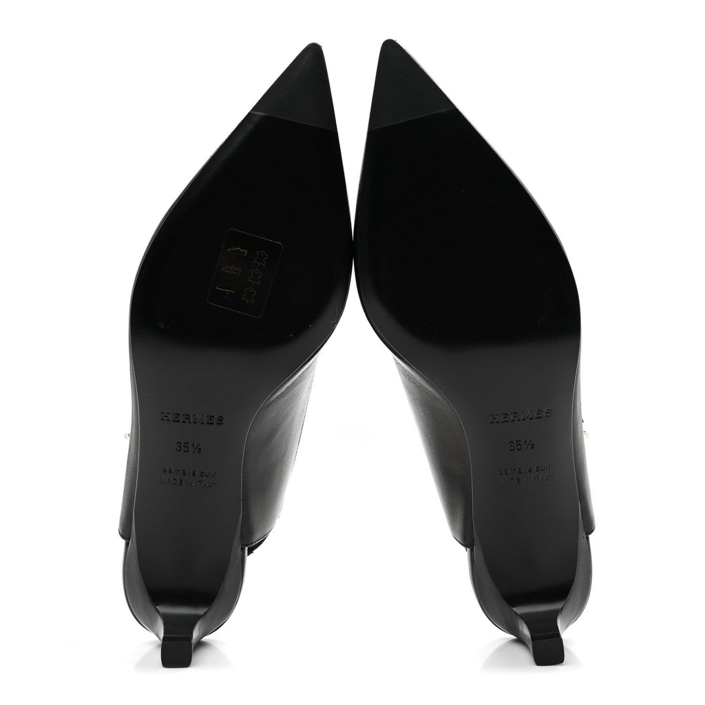 Hermes Nappa Women's Lover 40 Pumps 35.5 Black