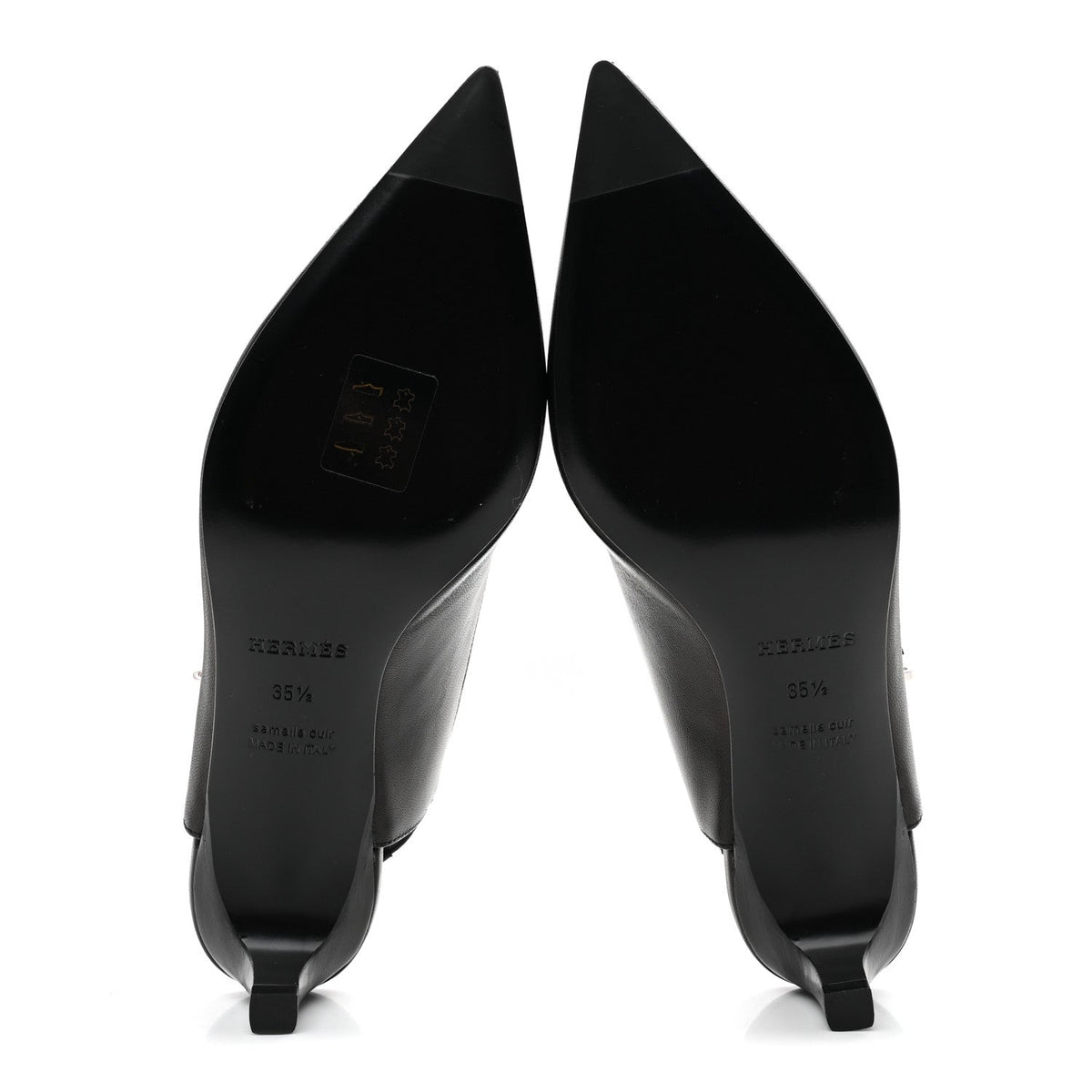 Hermes Nappa Women's Lover 40 Pumps 35.5 Black