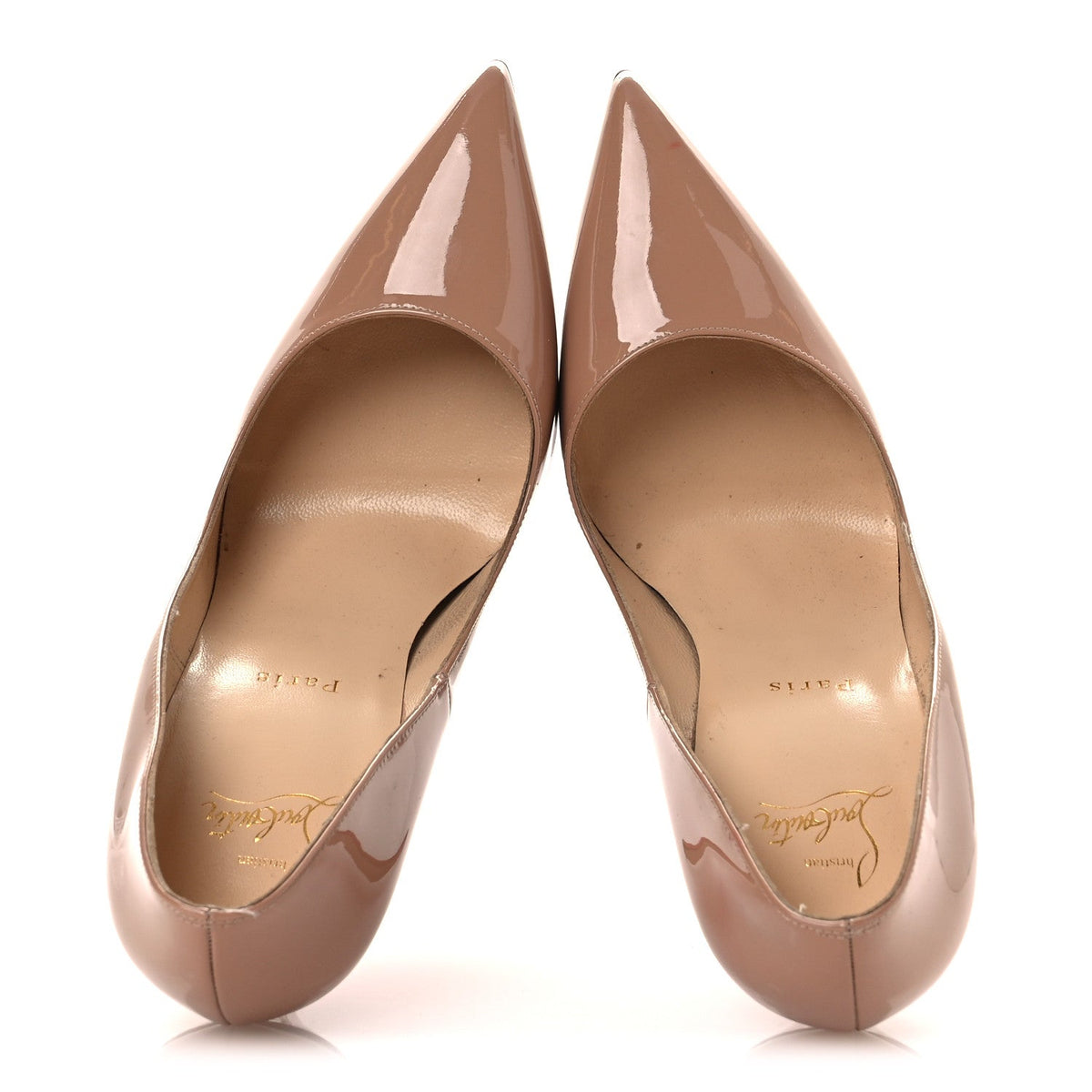 Christian Louboutin Patent Women's So Kate 120 Pumps 41.5 Nude
