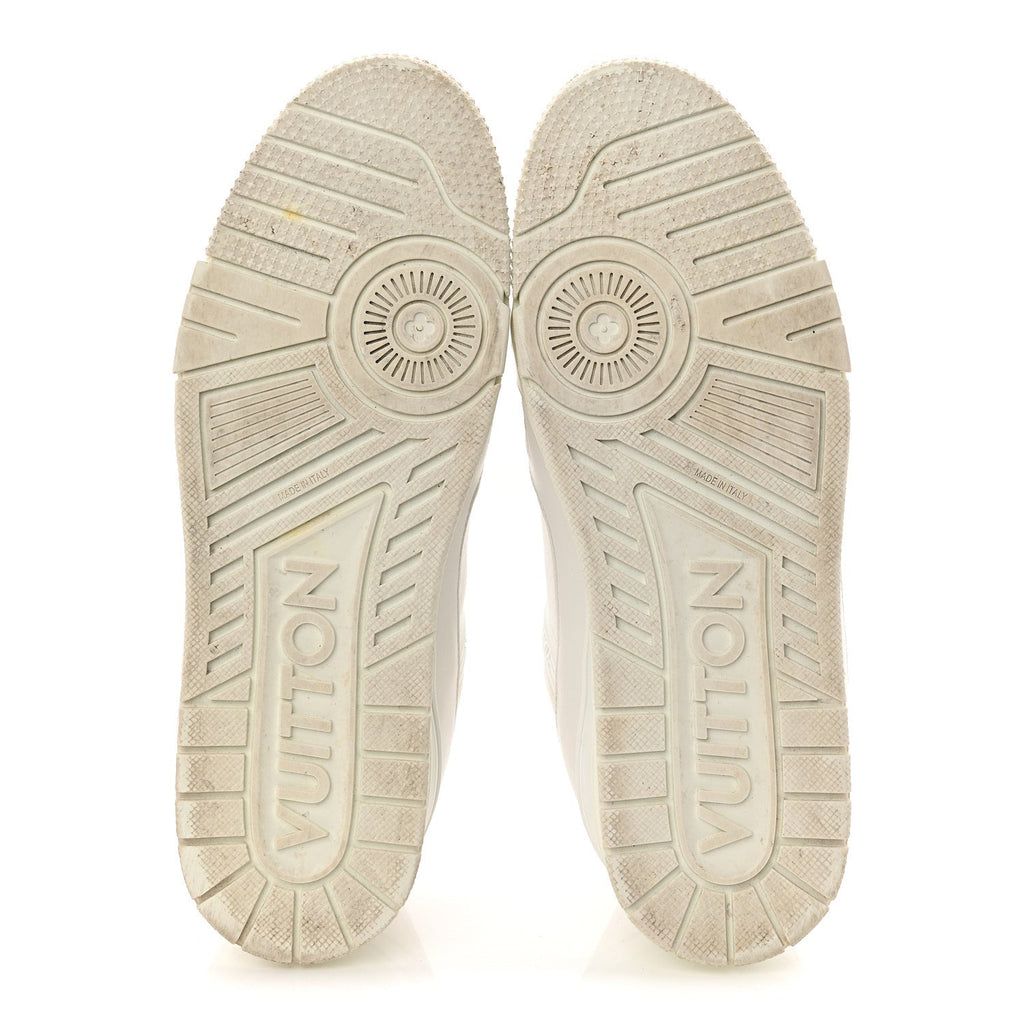 Louis Vuitton Calfskin Men's LV Trainer Sneakers 9.5 White