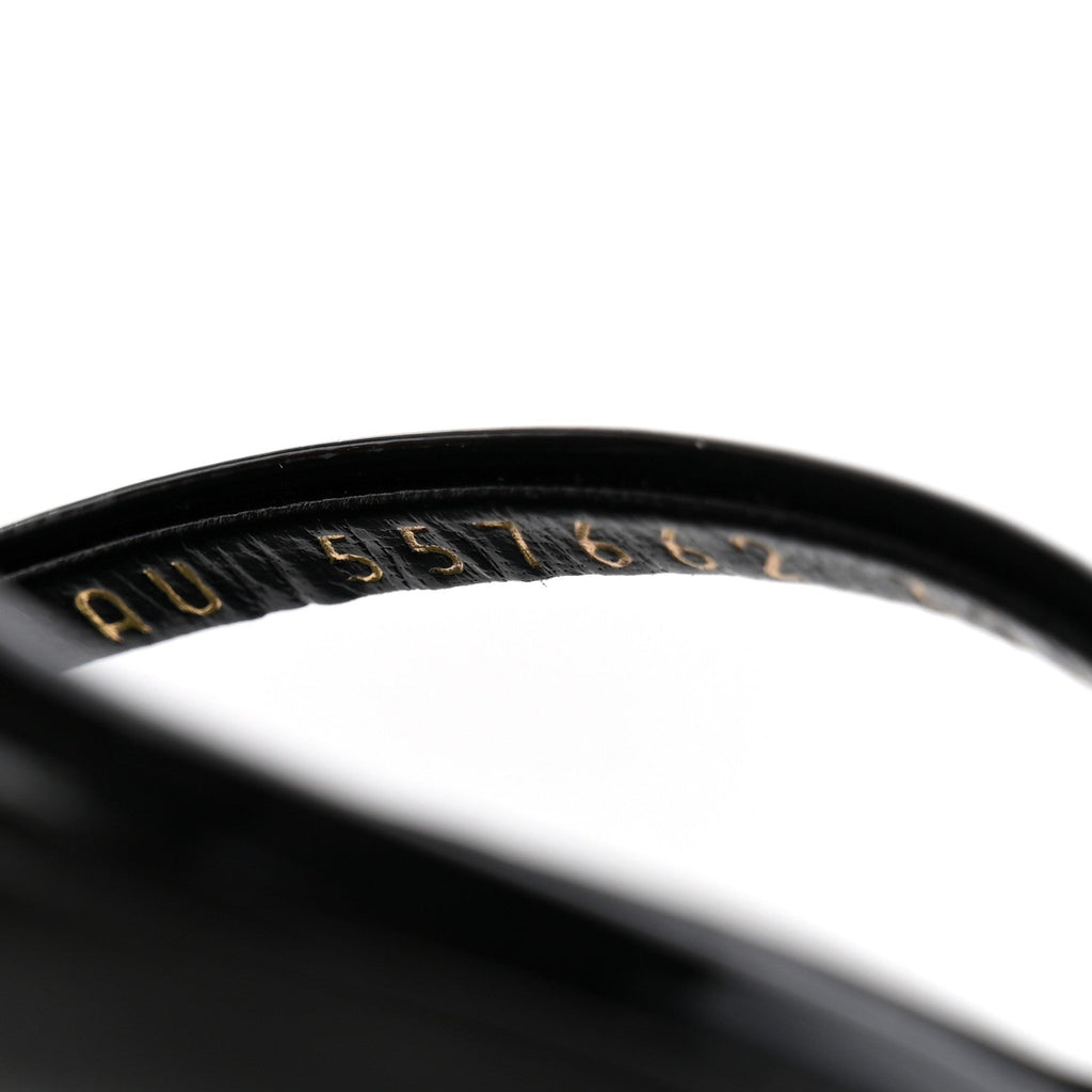 Saint Laurent Patent Calfskin Women's Opyum 110 Sandals 37.5 Black
