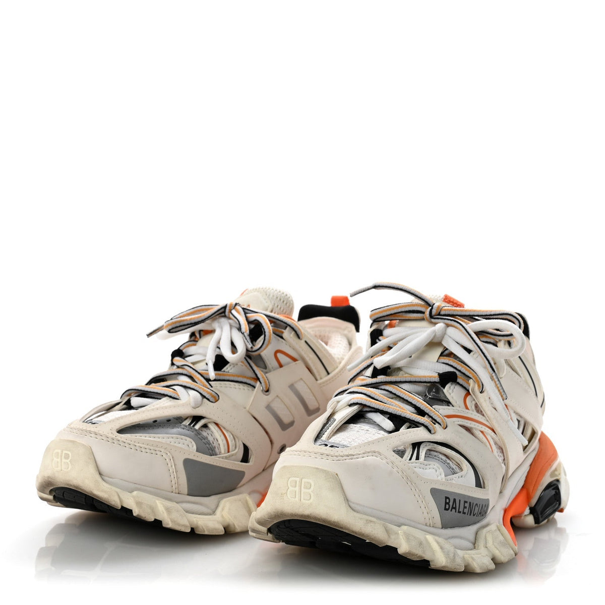 Balenciaga Mesh Women's Track Sneakers 35 White Orange