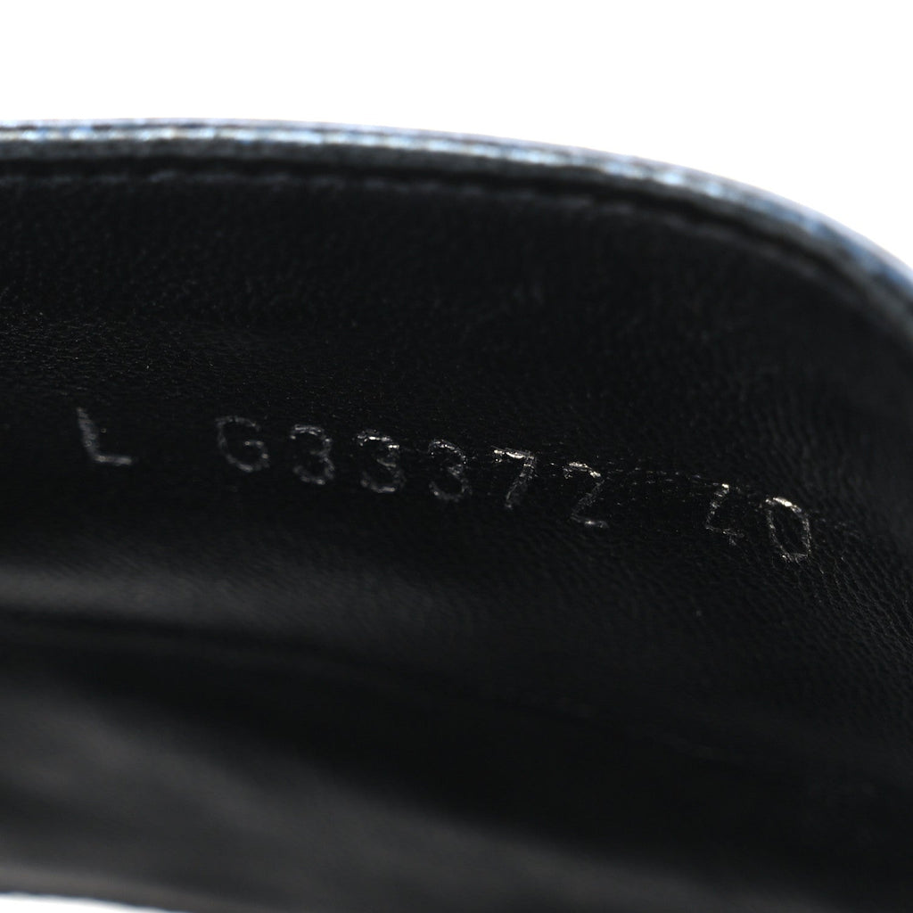 Chanel Lambskin Women's Fantasy Chain Flat Sandals 40 Dark Blue